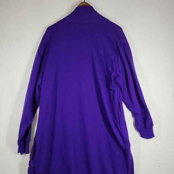 Vintage Lacy Afternoon Overcoat L Embellished Robe Lace Art To Wear Grandma - Picture 12 of 16